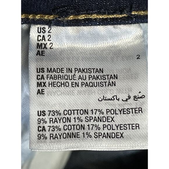 INC Denim Jeans Womens 2 Dark Blue Mid Rise Skinny Stretch Classic Style Pants - Picture 11 of 16